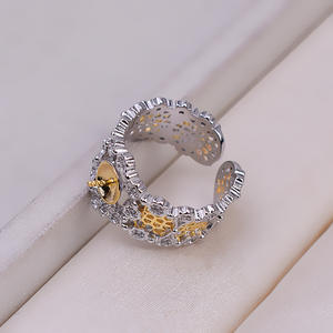 ตัวเรือนแหวนเงินแท้ S925 สไตล์ยุโรปอเมริกันแบบเปิด ดีไซน์หรูหราแบบพระราชวัง สำหรับใส่ไข่มุกขนาด 7-8 มม. แบบ DIY - Product Image 3