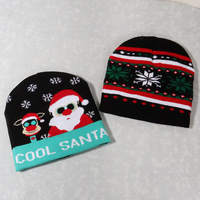 Sombrero frío de punto de Navidad Sombrero de punto Lana cálida para hombre Gorro enmascarado de moda para mujer Sombreros Sin borde de invierno Nuevo estilo