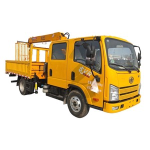 Grue télescopique professionnelle FAW à double cabine montée sur camion, 3 tonnes, 4 tonnes, pour services sur chantier - Product Image 1