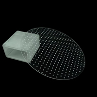 Plaques de quartz fondues transparentes/givrées personnalisées, pureté 99,99 %, avec trous de précision, forme circulaire, transmission lumineuse 92 %