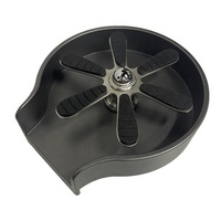 Meilleures ventes 2024 Mouhoti X-2 Rinse-verre moderne noir pour robinet, accessoire pour éviers de cuisine et bar, lave-tasses en acier inoxydable