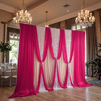 Décoration murale de scène de fête décoration de toile de fond de mariage 3*4m rideau en soie de glace rideaux de toile de fond de mariage