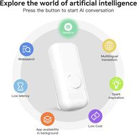 2024 nouveau Portable ODM OEM Smart AI anglais Microphone sans fil Minutes de réunion rapide traducteur dispositif Microphone avec Chatgpt