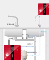 Système de filtration d'eau par osmose inverse électrique, filtration en 5 étapes, montage mural, fonction eau chaude, plastique, utilisation hôtelière, marque Wellblue