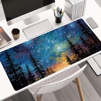 Tapis de souris de jeu en caoutchouc naturel imperméable multi-tailles avec motif de logo personnalisé, carré, pour le bureau, en stock