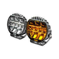 Phare LED 100W 7 pouces 8141lm à faisceau haut et bas avec feu de position, projecteur 4x4, feu antibrouillard IP68 pour véhicules tout-terrain
