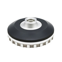 Pexmientas Disque de meulage à eau pour biseautage de chants de pierre 100/125mm, Tête adaptateur à verrouillage escargot, Support en caoutchouc et aluminium