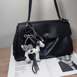 Mignon PU Peau Tacheté Chien Sac Pendentif Gris Peluche Boule Porte-clés <span class=keywords><strong>Mini</strong></span> Sac Pendentif - Product Image 5