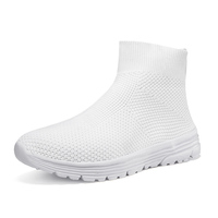 Chaussures montantes de chaussette de marche en tricot respirant personnalisation de baskets pour hommes et femmes