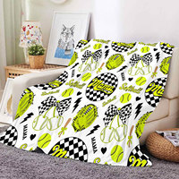 Nueva Manta de Felpa con Estampado Deportivo para Mamá de Softbol o Béisbol, Personalizada, Suave y Cálida, para Cama, Sofá o Siesta