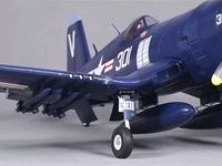 Échelle FMS F4U Corsair 1400mm PNP Bleu RC Fighter Modèle avec rétractations séquentielles et feux de navigation LED