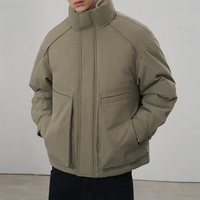 Parka technique d'hiver pour homme - Doudoune cargo à col montant, manteau matelassé épais et chaud avec poches