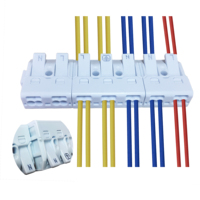 Connecteur de câblage compact à 2 pôles en laiton avec fixation par emboîtement pour installation électrique