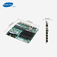 Placa Base Industrial ITX-M9E 4 Lan J1900 DDR3L 6 USB COM PS2 Mini-PCIE WIN Linux para Firewall, Router y Seguridad de Red