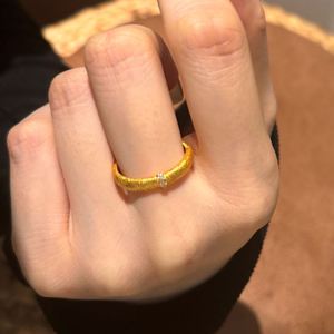 Dylam <b>Dainty</b> Charm Fine Jewelry Rhodium 18K Gold Plated Brushed Surface S925 Silver 5A Zirconia Women Daily Wear Fashion <b>Rings</b> - Product Image 5