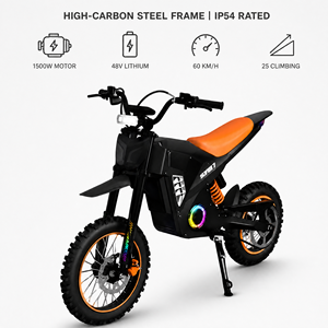 Moto tout-terrain électrique MT-X 2000W 48V pour adultes, freins à disque hydrauliques, suspension intégrale, vente en gros d'usine OEM - Product Image 2