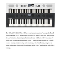 Clavier de création musicale GOKEYS 5 à 61 touches ZEN-Core, 1154 sons, 203 styles, audio USB-C, 18 kg, d'occasion, testé à 100 % en Chine