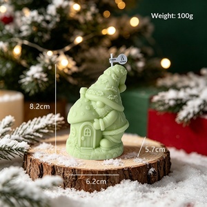 Art Handmade Gnome Figurine Scented Candle 3D <b>Molded</b> Dwarf <b>Wax</b> Candle For Christmas Party Table Decor - Product Image 6