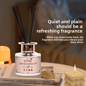Difusor de Aroma de vidrio sostenible sin llama de larga duración hogar dormitorio decoración interior ambientador desodorante Reed <span class=keywords><strong>Hotel</strong></span> - Product Image 4