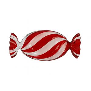 Plato de Plástico Rojo con Forma de Caramelo de Dibujos Animados 20X9X2.5 para Decoraciones de Mesa de Fiesta de Navidad - Product Image 1