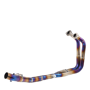 SCORPIOHP Sistema de Escape para <span class=keywords><strong>Kawasaki</strong></span> Z400 Ninja <span class=keywords><strong>400</strong></span>, Tubo de Enlace Frontal de Aleació<span class=keywords><strong>n</strong></span> de Titanio Azul de 51MM, Nuevo - Product Image 1