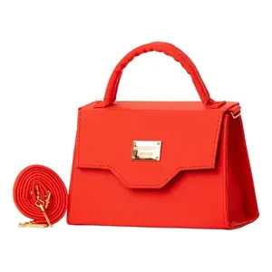 Bolso Bandolera Rojo Fana Bonita, de Nailon y Poliéster, con Cierre de Cremallera, Moderno, para Uso Diario - Product Image 3