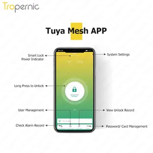 Tropernic impermeabile Keyless Tuya TTlock App Password Card Smart lucchetto con chiave