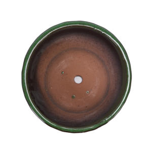 Ensemble de 3 jardinières en céramique émaillée artisanale de style américain, écologiques, vert antique, avec trous de drainage - Product Image 5