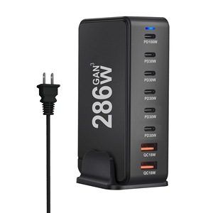 Estación de Carga USB para Múltiples Dispositivos, Universal, para Escritorio, para <span class=keywords><strong>Mac</strong></span> Book, para iPad, para Viajes, Negra, para <span class=keywords><strong>iPhone</strong></span>, <span class=keywords><strong>Cargador</strong></span> Multipuerto Gan de 268 W - Product Image 3