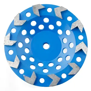 Ten arrow segments concrete abrasive tools diamond grinding cup wheel grinding tools