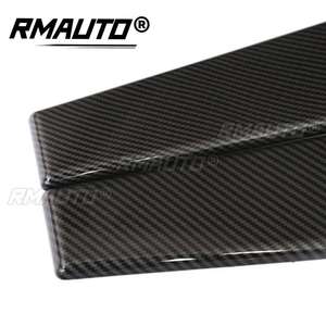 2 pièces Ailerons latéraux universels en fibre de carbone de 45 cm pour jupes de voiture, séparateurs de bas de caisse, lèvres de pare-chocs, style carrosserie automobile - Product Image 6