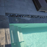 Piscines modulaires en fibre de verre de grande taille pour extérieur, encastrées, de type split, pour toit, avec fonction spa et nage à contre-courant, coques de piscine en fibre de verre à vendre