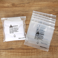 Sac en plastique de haute qualité, Logo personnalisé, sacs en plastique transparents à fermeture éclair pour l'emballage de vêtements