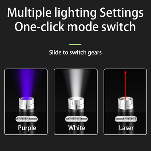 3 Trong 1 Có Thể Sạc Lại Màu Tím Ánh Sáng Mèo Đồ Chơi Đa-Mô Hình Laser Teaser & Vui Mèo Bút Vật Nuôi Tương Tác Mèo Con Trỏ Laser Đèn Pin - Product Image 3