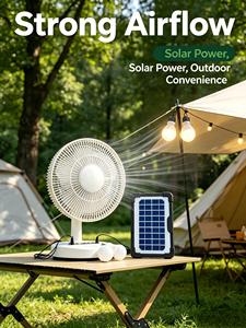 Ventilateur de table solaire rechargeable avec batterie rechargeable, mini ventilateur USB sur pied, livraison gratuite, retour et remplacement - Product Image 5
