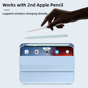 For iPad Air 6 iPad 10 Pro 12.9 Case Acrylic Hard Back with Pencil <b>Holder</b> Shockproof Protective Cover - Product Image 4