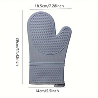 Ensemble de mitaines de four en silicone résistant à la chaleur avec doublure en coton doux, longs gants de four en silicone épais et flexibles pour la cuisson, les grillades