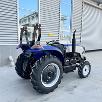 Tracteur agricole à roues 4x4 diesel 50 CV avec chargeur frontal pour la manutention de balles, le chargement agricole et le transport de matériaux