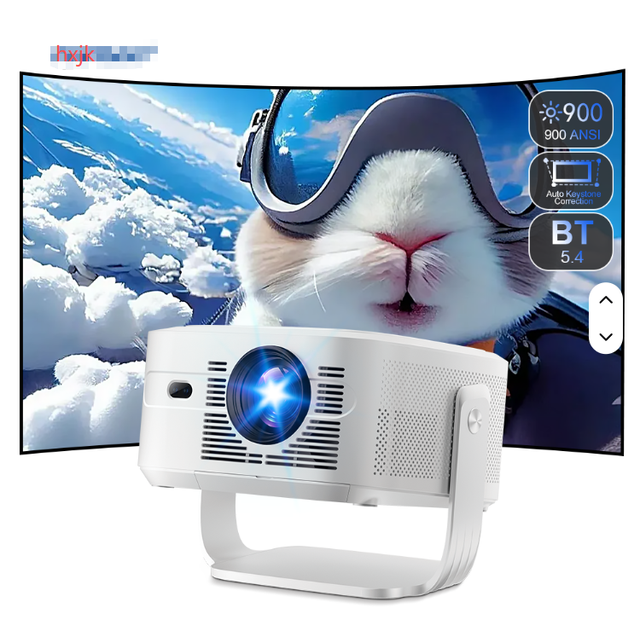 HY450 Max 8K Android 14 1080p Home Cinema Theater Mini Portable Smart Projector with 1000 Lumens and Dual Band WiFi6