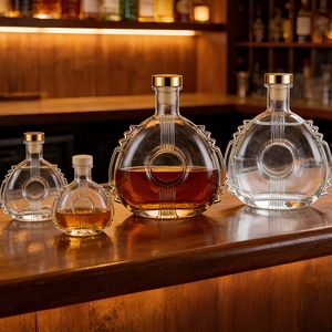 Verre à whisky, brandy, XO, vodka, tequila en cristal transparent sans plomb <span class=keywords><strong>de</strong></span> 700 ml, design européen, avec bouchon - Product Image 1