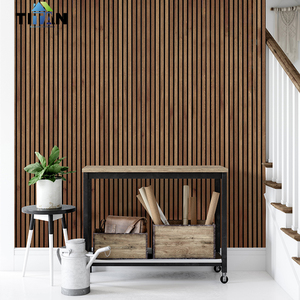 Pannelli a strisce in <span class=keywords><strong>legno</strong></span> massello 3D insonorizzati decorazione della <span class=keywords><strong>parete</strong></span> <span class=keywords><strong>rivestimento</strong></span> per pareti interne Ps - Product Image 3