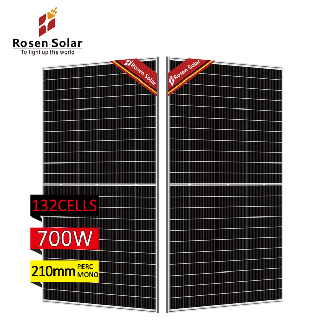 Rosen Solar Power Panels 700w 720w 750w Super Power Bifacial Dual Glass Mono N-topcon Half Cell Solar Panels Factory Price