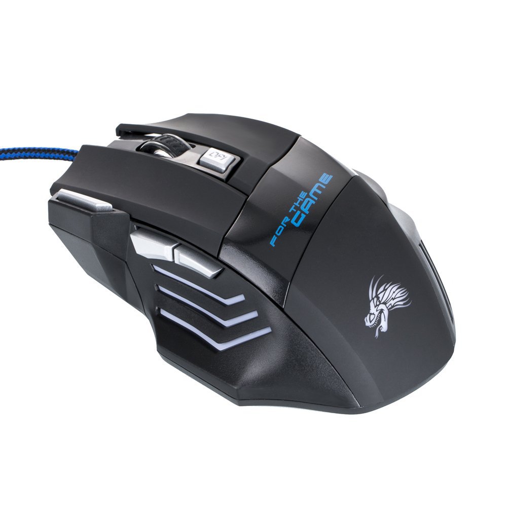 Dragon Light up Logo 7D Wired USB Gaming Mouse - 12 Months