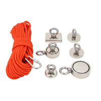 Kit d'aimant de pêche double face de 180kg aimant de pêche à pince pour la récupération