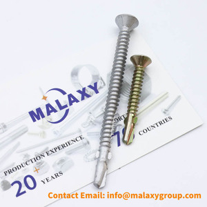 Malaxy Din <span class=keywords><strong>7504P</strong></span> Acero inoxidable 304/316/410 Tornillos de carburación Tornillos de perforación de cabeza avellanada empotrada en cruz de rosca M2 - Product Image 5