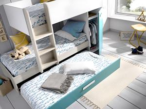 <span class=keywords><strong>Cama</strong></span> Litera Infantil de <span class=keywords><strong>Roble</strong></span> Claro Fantástico, Muebles para Niños y Bebés con <span class=keywords><strong>Cama</strong></span> <span class=keywords><strong>Nido</strong></span> y Armario para Dormitorio, Superventas - Product Image 4