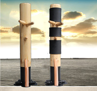 Appareil d'entraînement factice pour la maison Équipement d'arts martiaux Kung Fu Wing Chun Mannequin factice en bois pour homme Bois