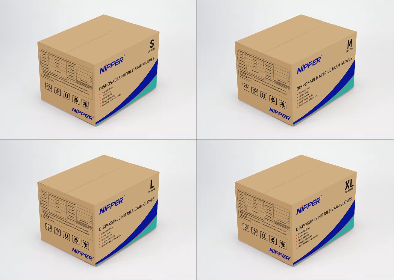Disposable Nitrile Butadiene Rubber Gloves AQL1.5 AQL2.5