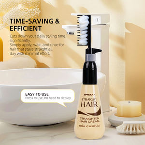 Tratamiento Capilar Orgánico de Proteína para Cabello Liso de Marca Privada, Crema Alisadora de Queratina para Reparación Capilar de Uso Doméstico con Peine - Product Image 6