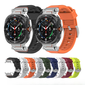 Bracelet en silicone à libération rapide Upro pour Samsung Galaxy Watch Ultra 47 mm, bracelet sport robuste Mecha Explorer, connecteur métallique sans espaces - Product Image 1